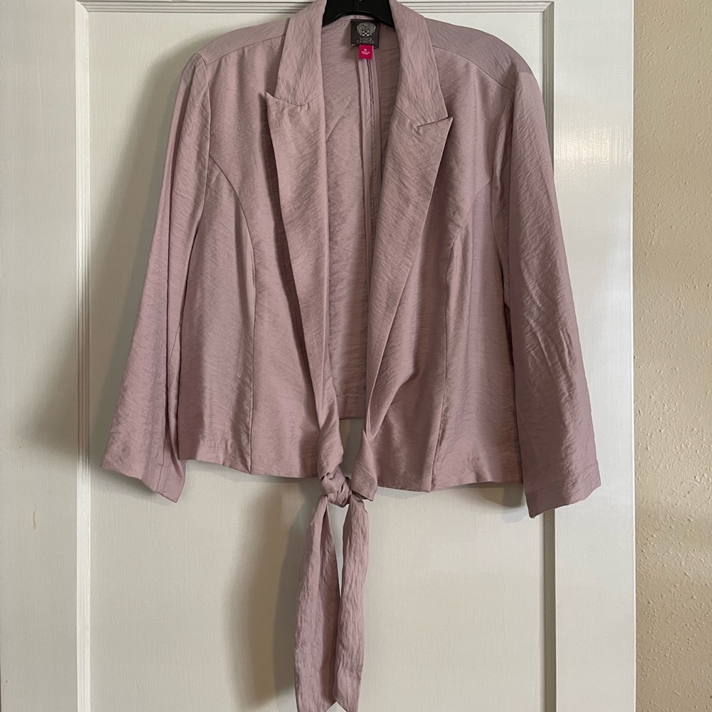 VINCE CAMUTO Light pink Tied Blazer XL